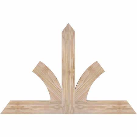 Ekena Millwork Richland Smooth Timber Gable Bracket, Douglas Fir, 36"W x 24"H x 1 1/2"D x 3 1/2"F, 16/12 Pitch GBW036X24X0204RIC00SDF
